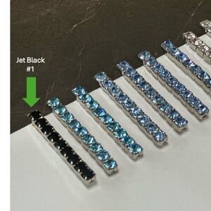 Danny Pollak Swarovski Jet Black Crystal Bobby Pin - approx. 2.5 inches